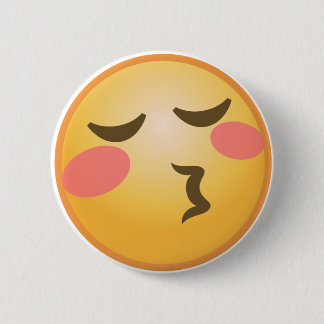 Kissing Emoji Pinback Button