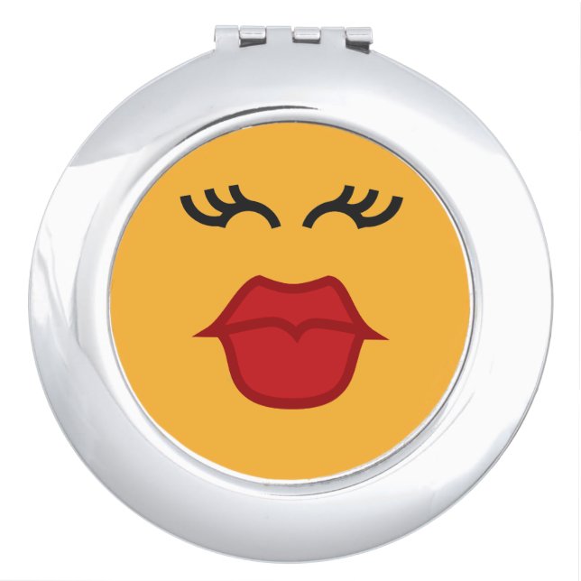 Kissing Emoticon pocket mirror (Front)