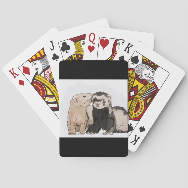 Kissing Ferrets Playing Cards (Back)