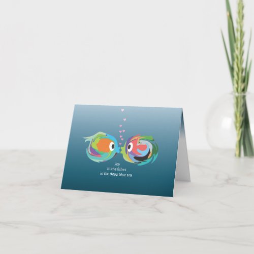 Kissing Fish note card