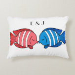 Kissing Fish Pillow Custom Wedding Gift For Couple at Zazzle