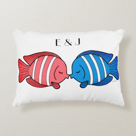 Kissing Fish Pillow Custom Wedding Gift For Couple
