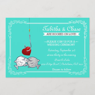 Kissing Fish Wedding Invitations