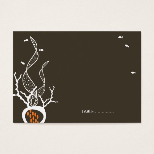 Kissing Fishes Corals Beach Whimsical Cute Wedding Business Cards