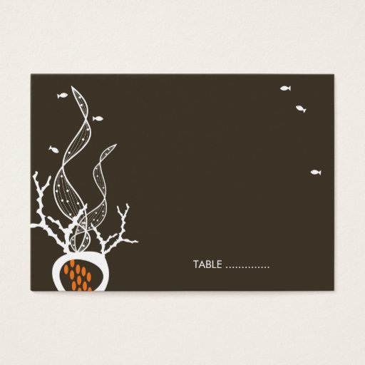 Customizable Kissing Fishes Corals Beach Whimsical Cute Wedding Business Cards