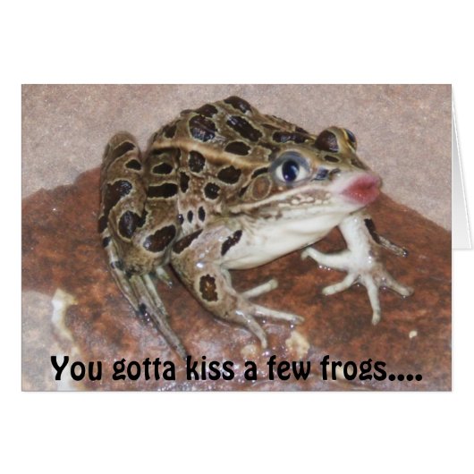 Kissing Frog card (Front Horizontal)