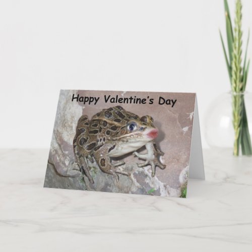 Kissing Frog For Valentines Day Holiday Card