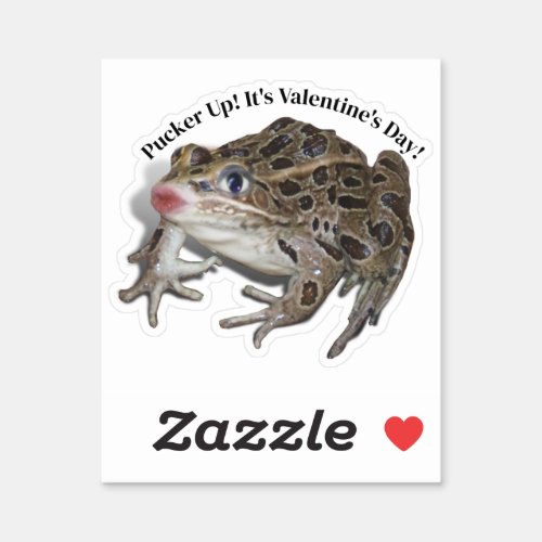 Kissing Frog Valentine Sticker