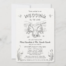 Kissing Geese Wedding by the Lake Wedding