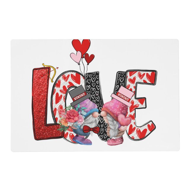 Kissing Gnomes, Love Placemat (Front)