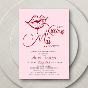 Kissing Goodbye Bridal Shower Invitation