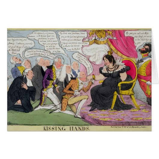 Kissing Hands, published 1827 (colour litho) Cards (Front Horizontal)