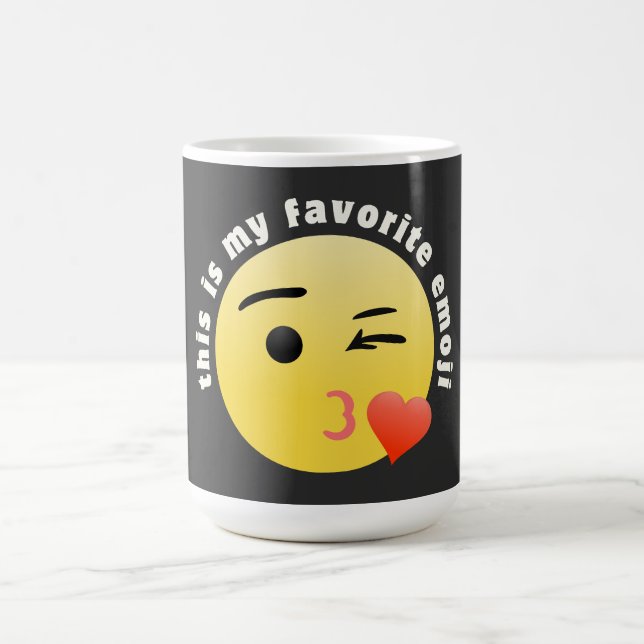 Kissing Heart Emoji Coffee Mug (Center)