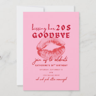 Kissing Her Twenties Goodbye Invitation