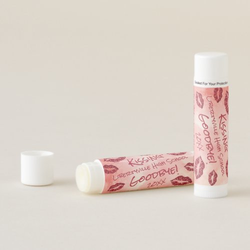 Kissing High School Goodbye Graduation Party Favor Lip Balm