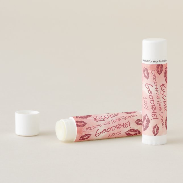 Kissing High School Goodbye Graduation Party Favor Lip Balm (In Situ)