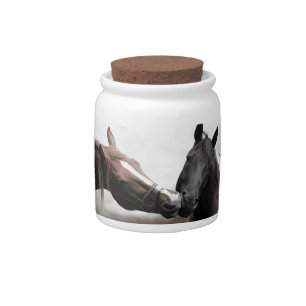 Kissing Horses Candy Jar