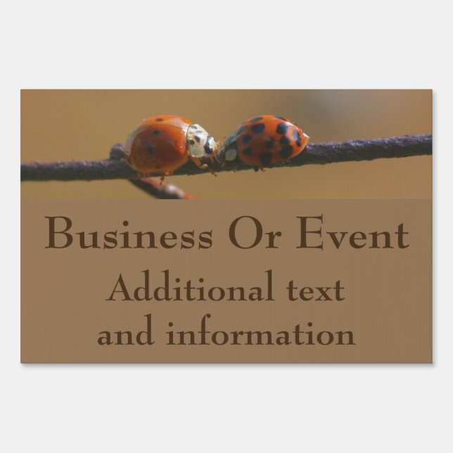 Kissing Ladybugs Business Or Event Sign (Front)