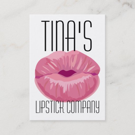 Customizable Kissing Lips Business Cards