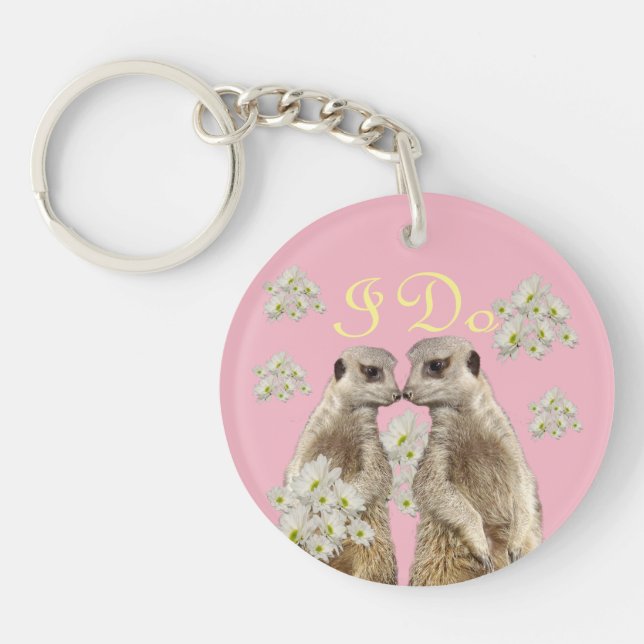 Kissing Meerkats, Keychain (Front)