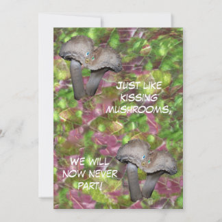 Kissing Mushrooms Invitation