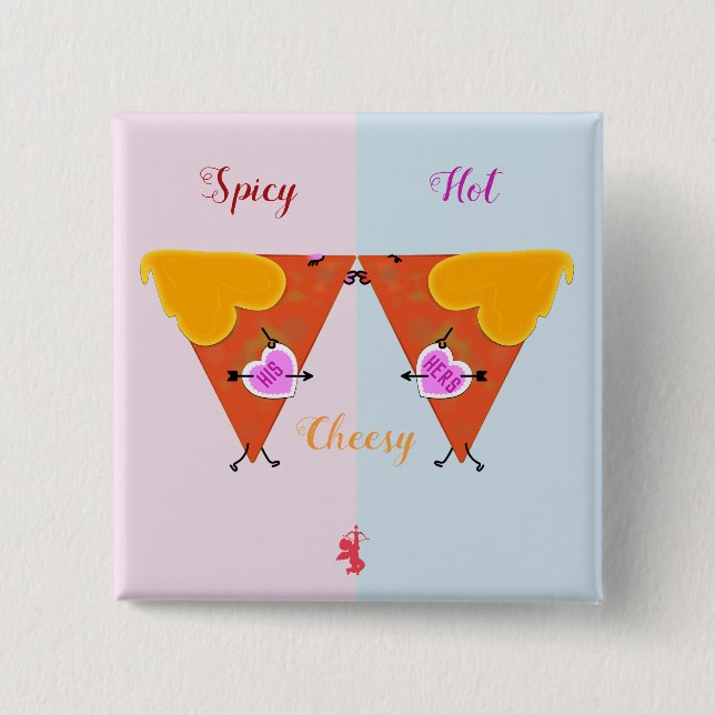 Kissing Nacho Valentine's Button (Front)