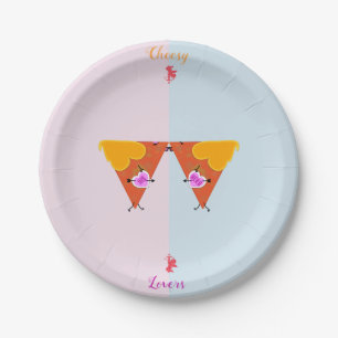 Kissing Nacho Valentines Paper Plates