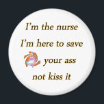 kissing nurse magnet<br><div class="desc">Nursing gifts</div>