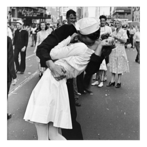 Kissing On VJ Day World War Acrylic Print