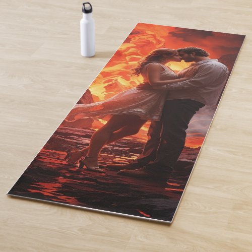 Kissing Passionate Couple Yoga Mat