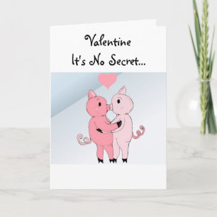 Kissing Piggys Holiday Card