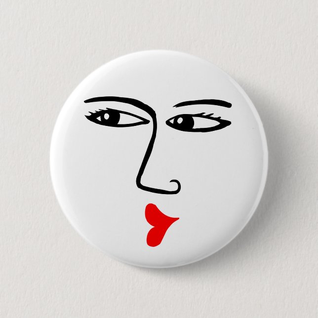 Kissing Pinback Button (Front)