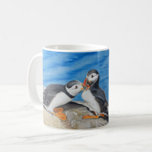 Kissing Puffins Coffee Mug