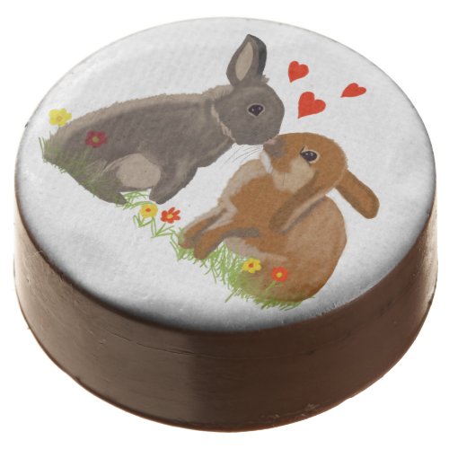 Kissing Rabbits Valentines Chocolate Covered Oreo