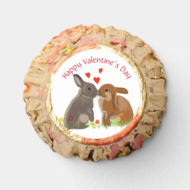 Kissing Rabbits Valentine’s  Reese's Peanut Butter Cups (Front)