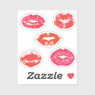 Kissing Red Lips Sticker