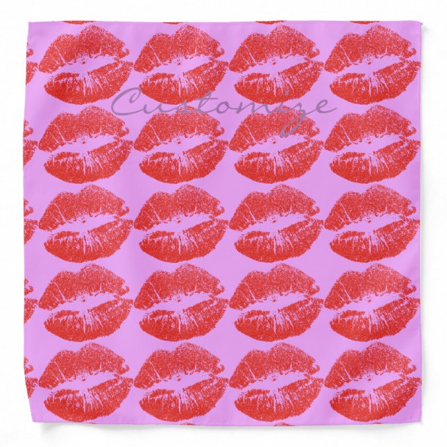 Kissing Red lips Thunder_Cove Bandana (Front)