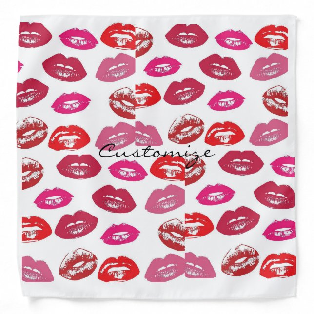 Kissing Red lips Thunder_Cove Bandana (Front)
