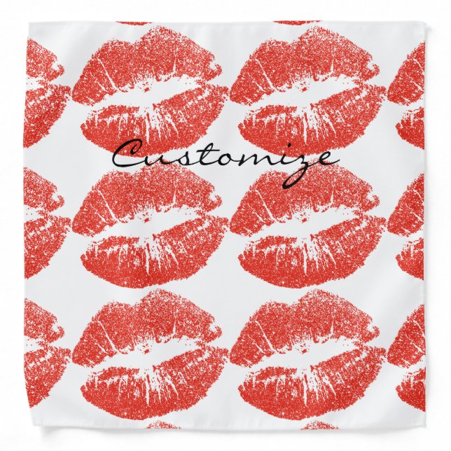 Kissing Red lips Thunder_Cove Bandana (Front)
