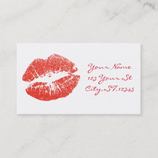 Kissing Red lips Thunder_Cove Business Card