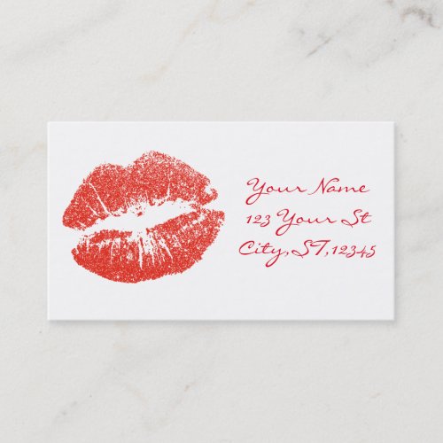 Kissing Red lips Thunder_Cove Business Card