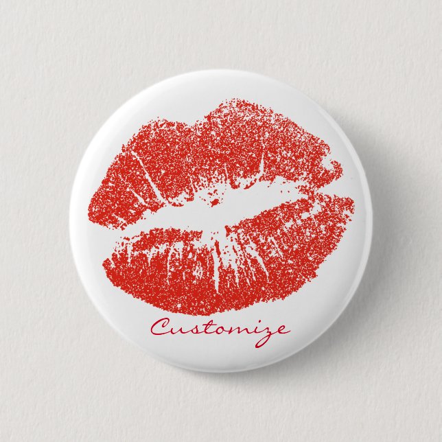 Kissing Red lips Thunder_Cove Button (Front)
