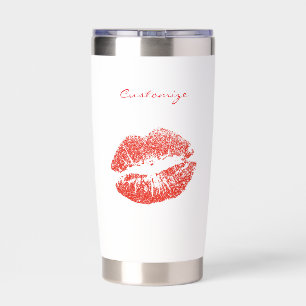 Kissing Red lips Thunder_Cove Insulated Tumbler