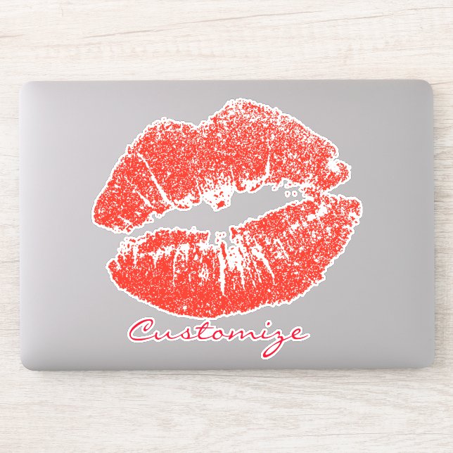 Kissing Red lips Thunder_Cove Sticker (Computer)