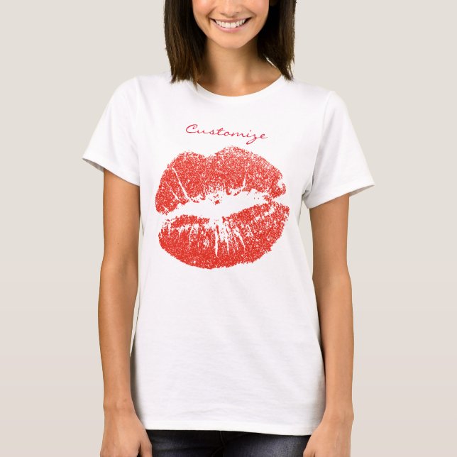Kissing Red lips Thunder_Cove T-Shirt (Front)