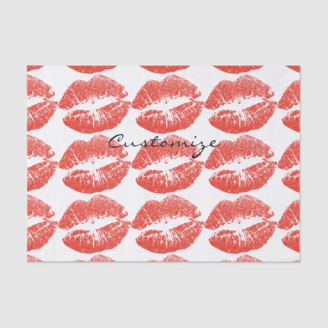 Kissing Red lips Thunder_Cove Tissue Paper (Front)