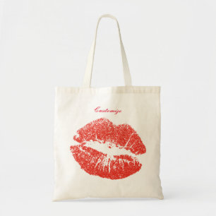Kissing Red lips Thunder_Cove Tote Bag