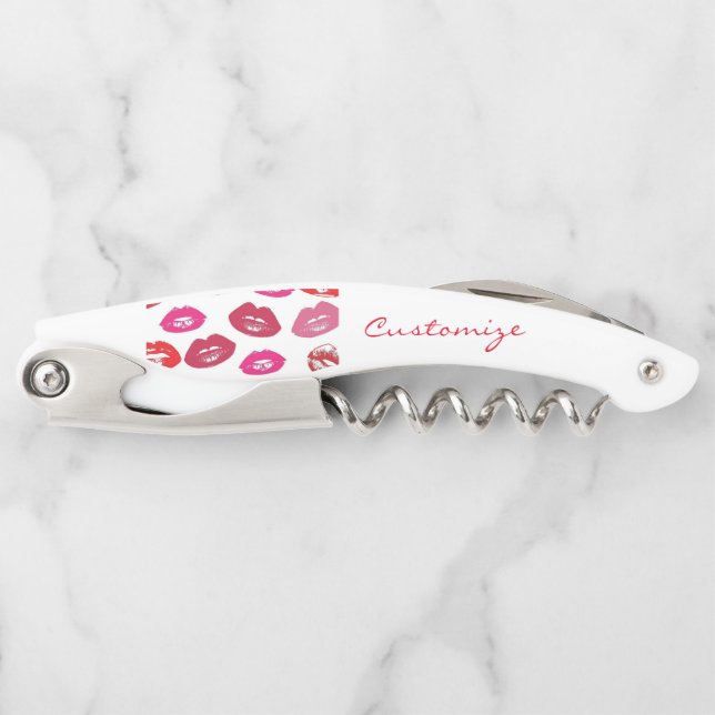 Kissing Red lips Thunder_Cove Waiter's Corkscrew (Front)