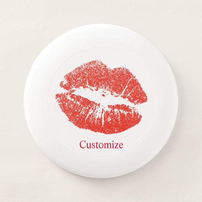 Kissing Red lips Thunder_Cove Wham-O Frisbee (Front)