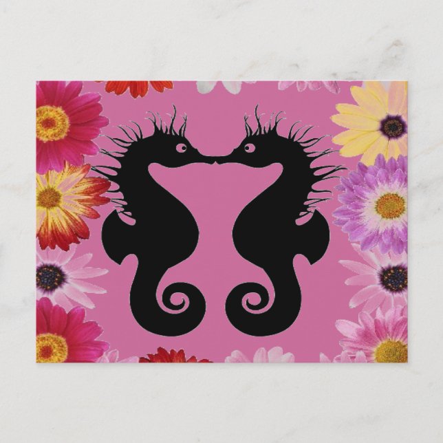 Kissing Seahorse postcard (Front)